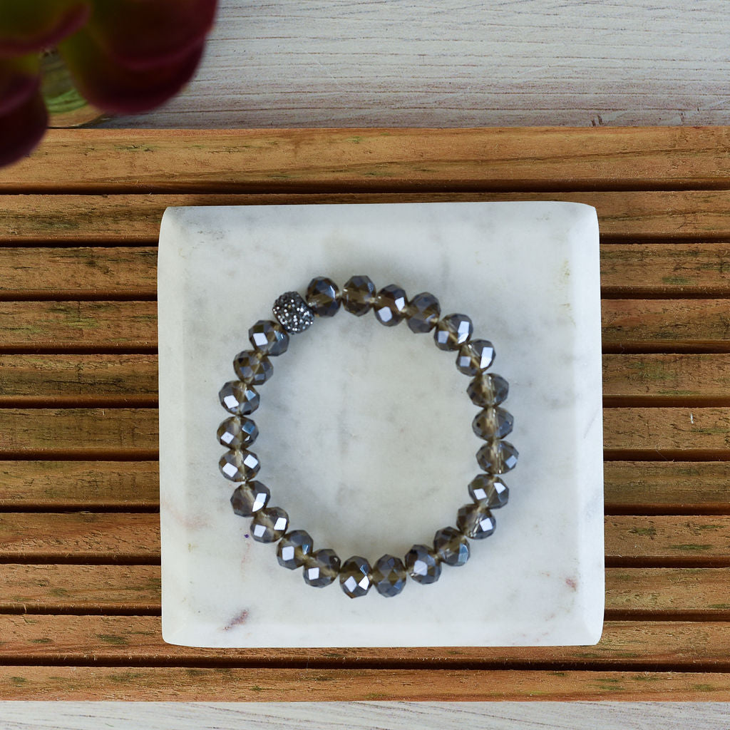 Darby Stretch Bracelet-Charcoal-Lemons and Limes Boutique