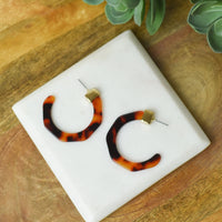 Laney Tortoise Hoop Earrings-Lemons and Limes Boutique