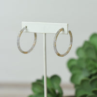 Cecelia Acrylic Hoop Earrings-Pearl-Lemons and Limes Boutique