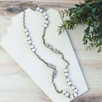 Shayna Statement Necklace-White-Lemons and Limes Boutique