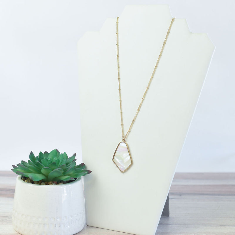 Kendi Shell Slab Pendant Necklace--Lemons and Limes Boutique