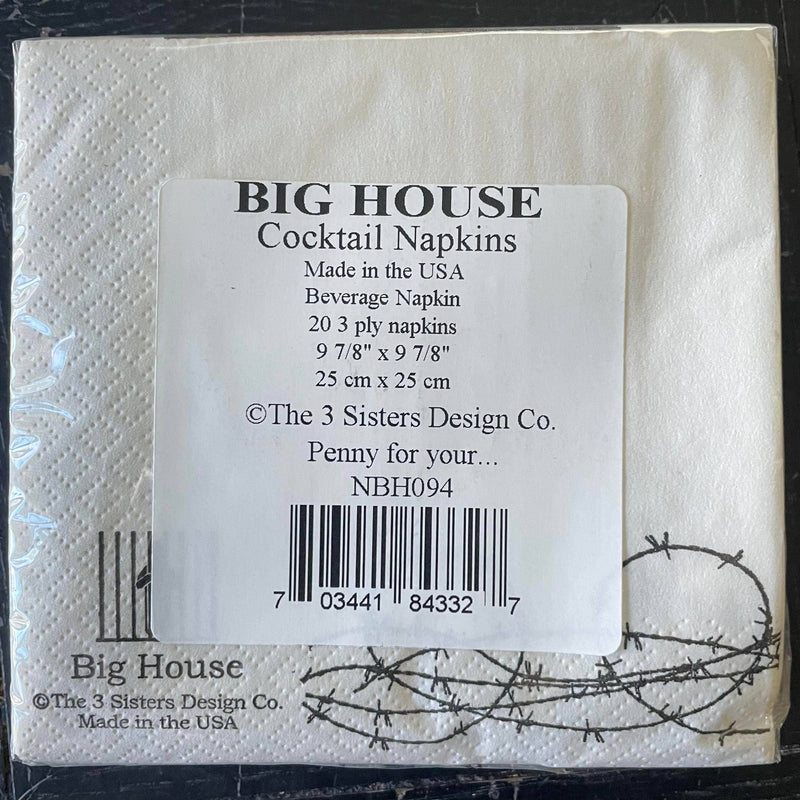 Big House Cocktail Napkins, Penny for your thoughts...-Lemons and Limes Boutique