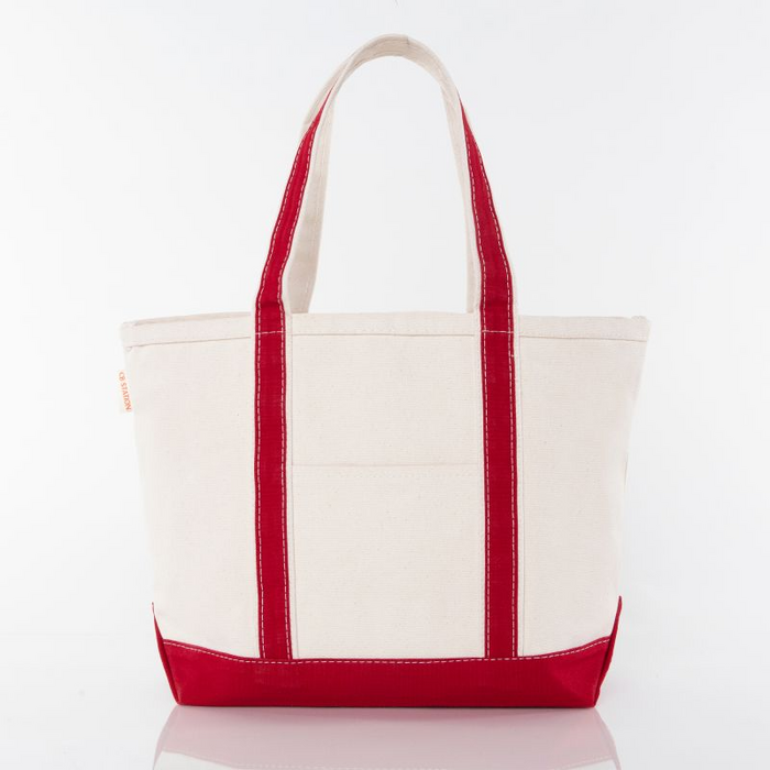 Medium Canvas Tote- Red