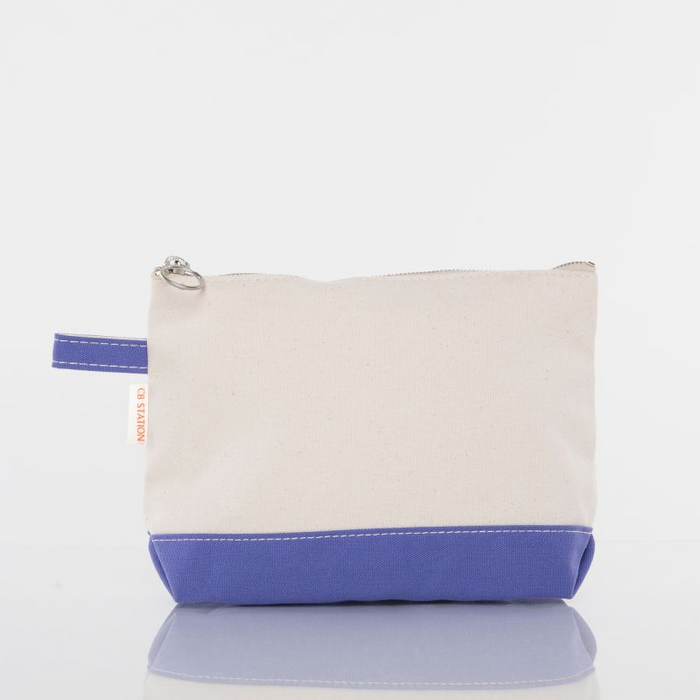 Canvas Cosmetic Zip Pouch in Violet