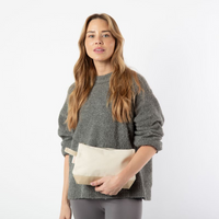 Canvas Cosmetic Zip Pouch in Violet