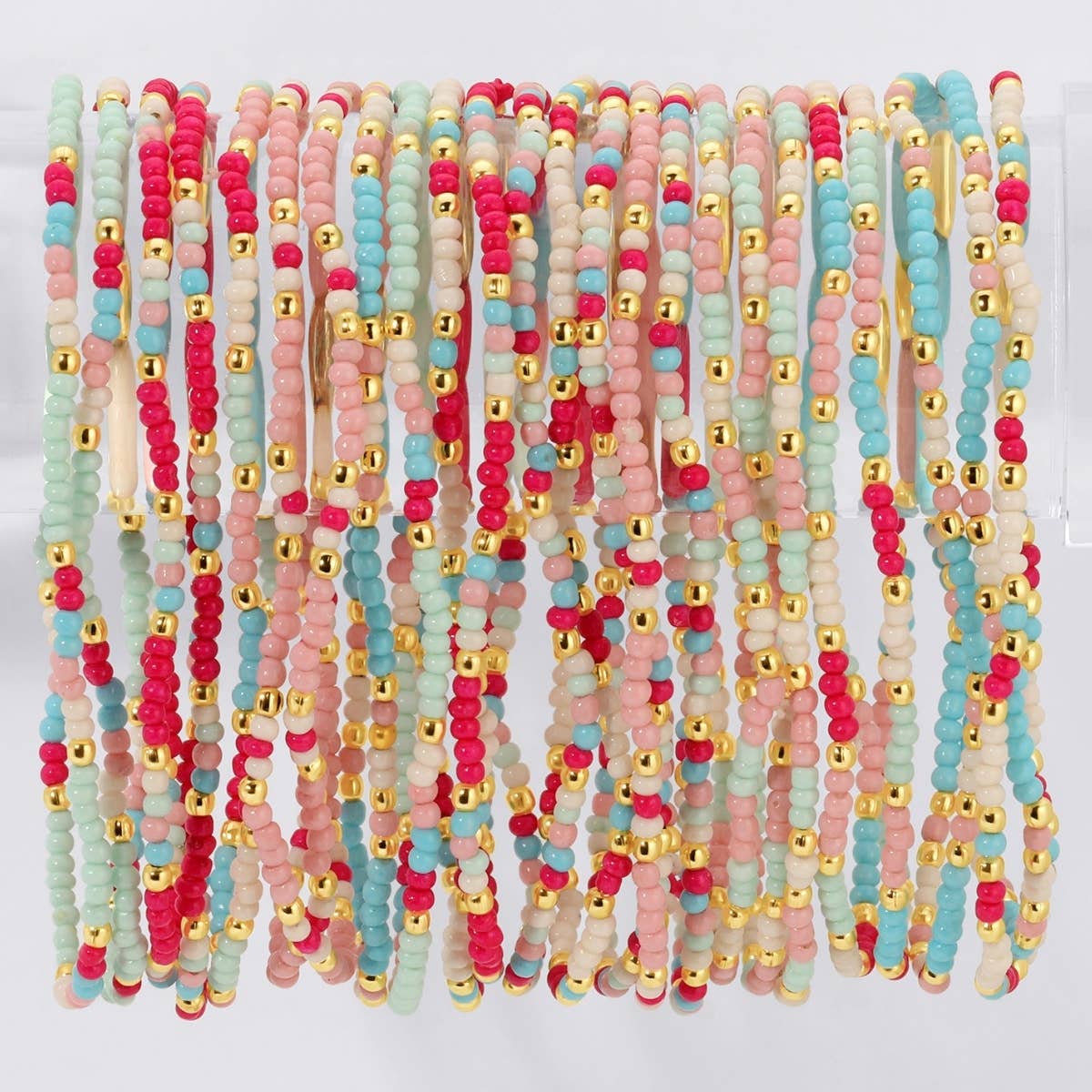 Stretch Seed Bead Bracelets in Assorted Colors