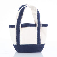Mini Canvas Tote in Navy