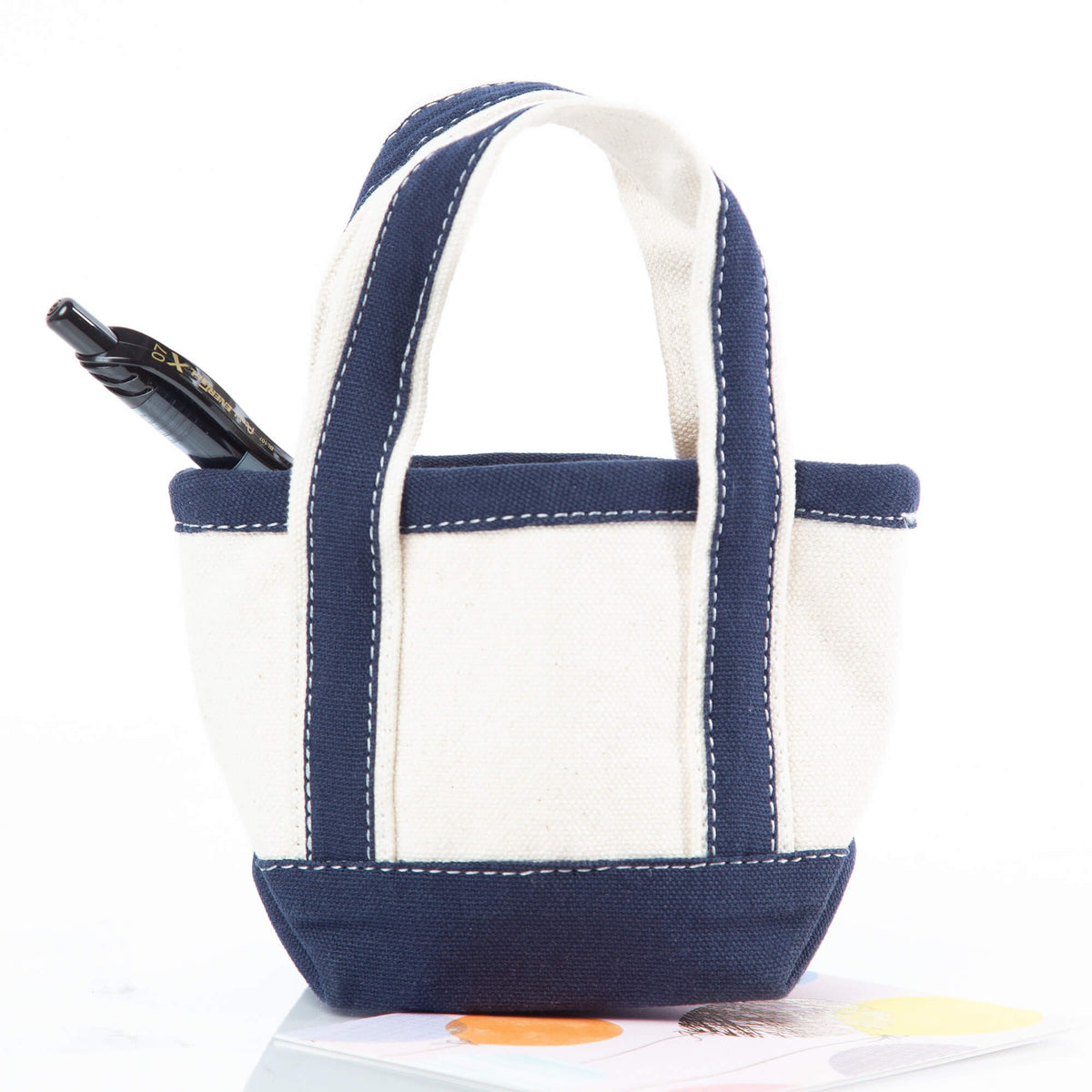 Mini Canvas Tote in Navy