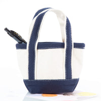 Mini Canvas Tote in Navy