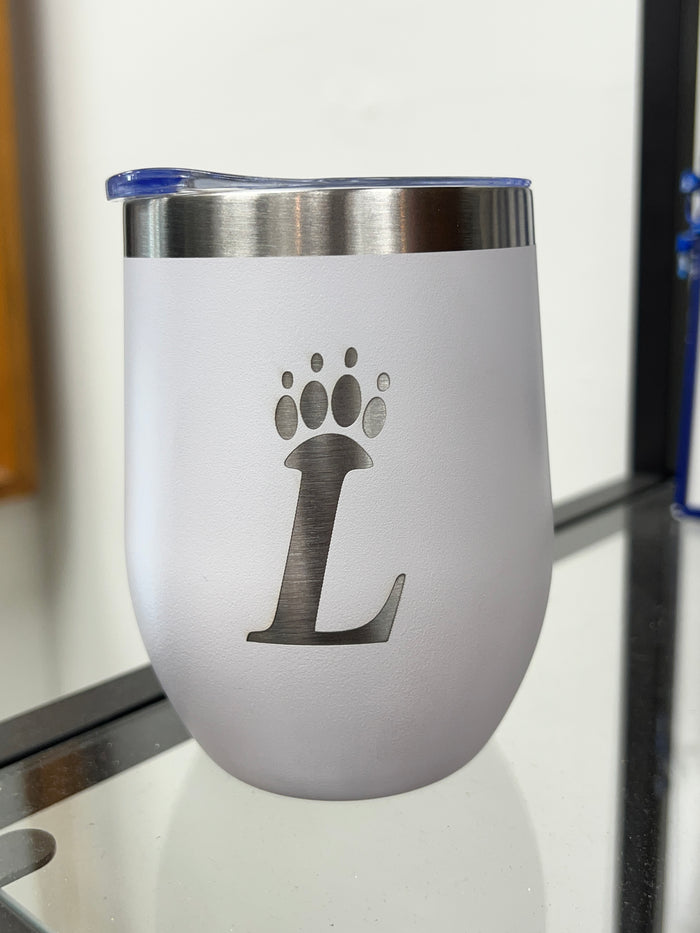 Loveland L Paw Wine Tumbler-Lemons and Limes Boutique