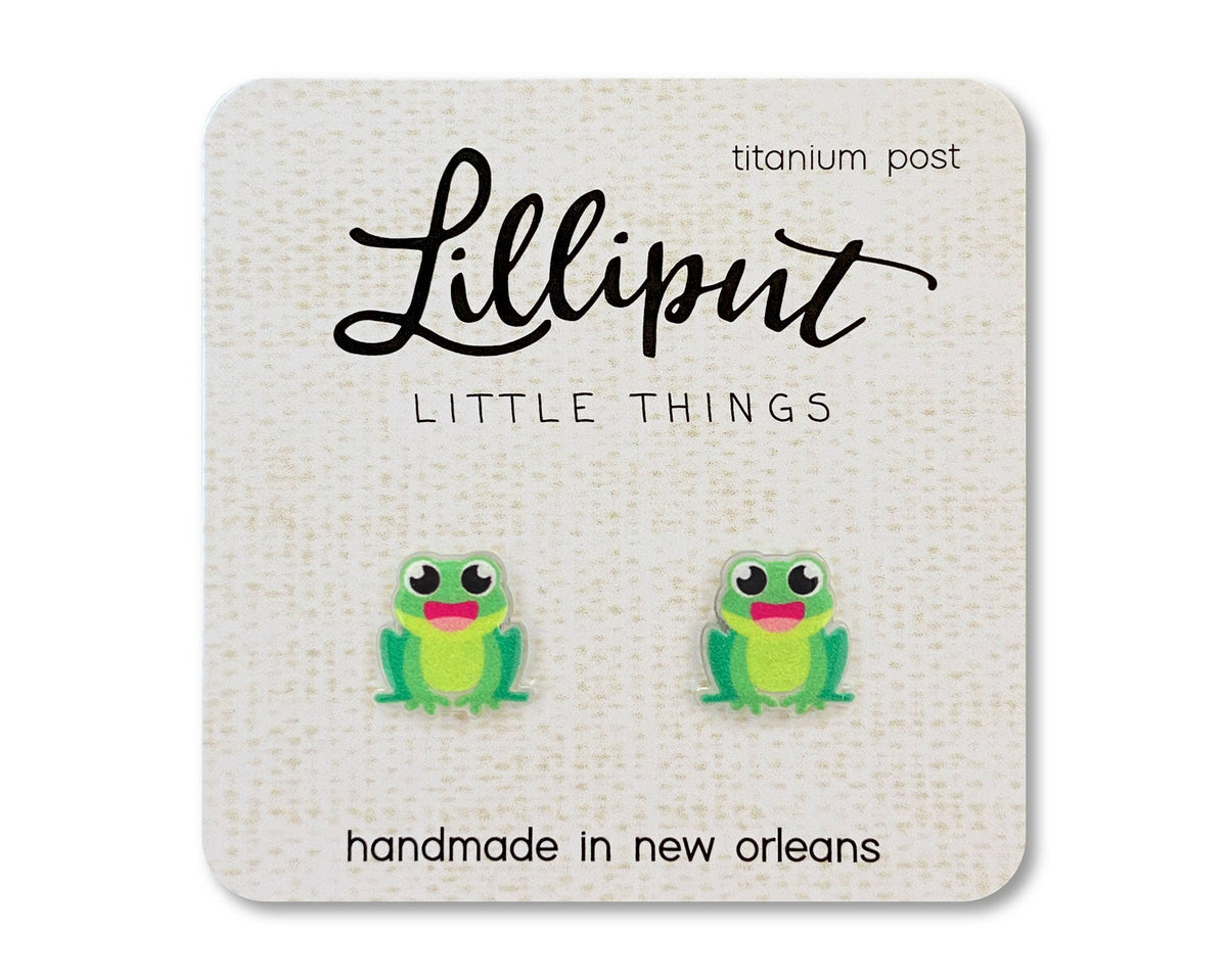 Frog Earrings--Lemons and Limes Boutique