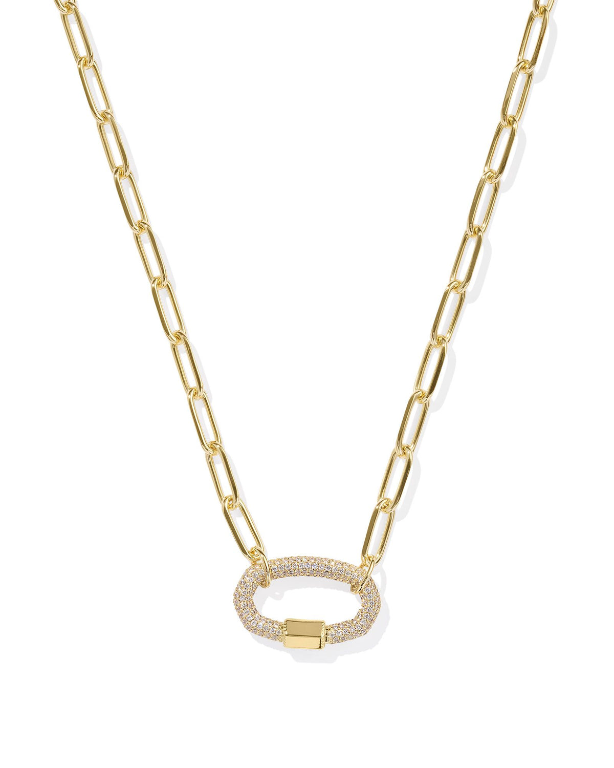 Emery Link Chain Necklace in Gold White Crystal by Kendra Scott-Lemons and Limes Boutique