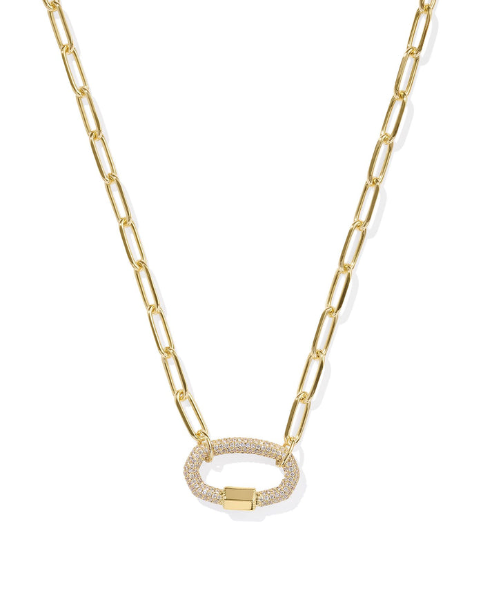 Emery Link Chain Necklace in Gold White Crystal by Kendra Scott-Lemons and Limes Boutique