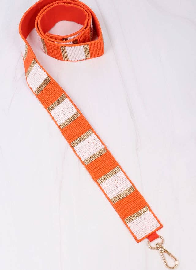 Stadium Striped Strap in Orange--Lemons and Limes Boutique