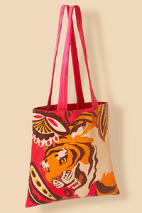 Roaring Tiger Velvet Tote-Lemons and Limes Boutique