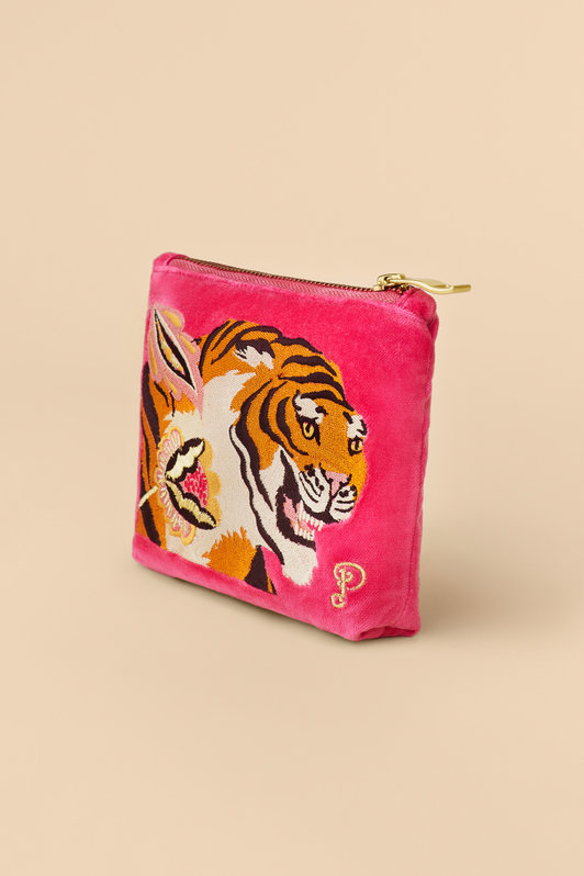 Thrill of the Tiger Mini Pouch by Powder-Lemons and Limes Boutique