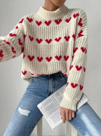 Valentine's Day Pullover Sweater in White--Lemons and Limes Boutique
