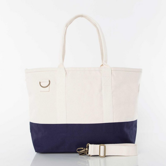 Color Block Utlity Tote - Navy-Lemons and Limes Boutique