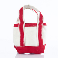 Mini Canvas Tote in Red