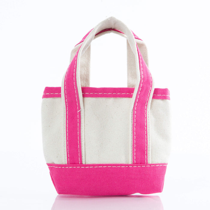 Mini Canvas Tote - Hot Pink