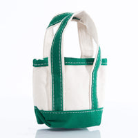 Mini Canvas Tote - Emerald Green