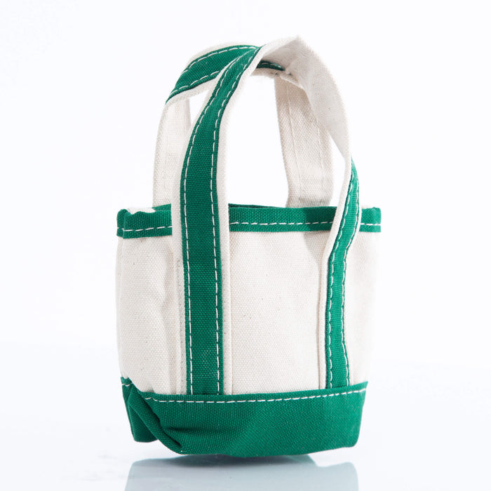 Mini Canvas Tote - Emerald Green