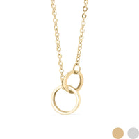 18K Gold PVD Stainless Steel Interlocked Rings Necklace-Gold-Lemons and Limes Boutique