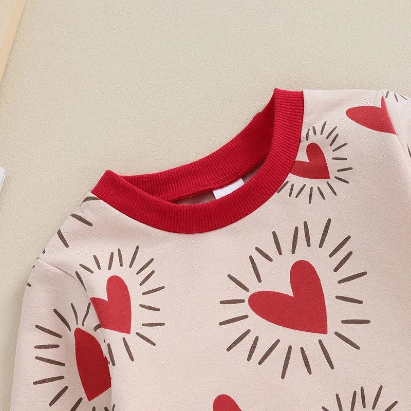 Happy Hearts Baby/Toddler Loungewear Set--Lemons and Limes Boutique