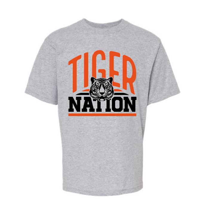 Tiger Nation Grey Tee--Lemons and Limes Boutique