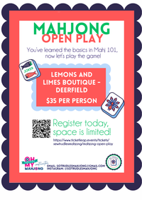 MAHJ in Navy on Ice Blue Crewneck-Lemons and Limes Boutique