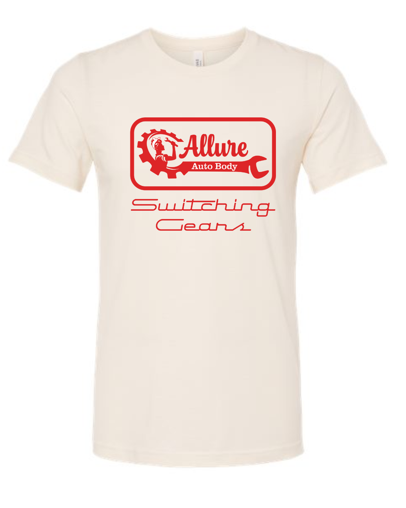 Allure Auto Body Premium Super Soft Short Sleeve Heather Natural Tee (PreOrder)-Lemons and Limes Boutique