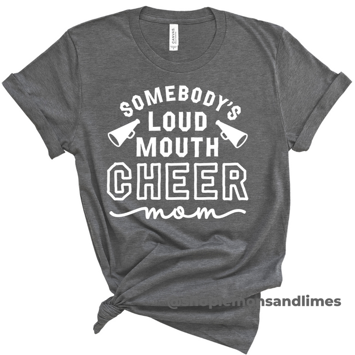Loud Mouth Cheer Mama on Orange Short Sleeve TShirt-Lemons and Limes Boutique