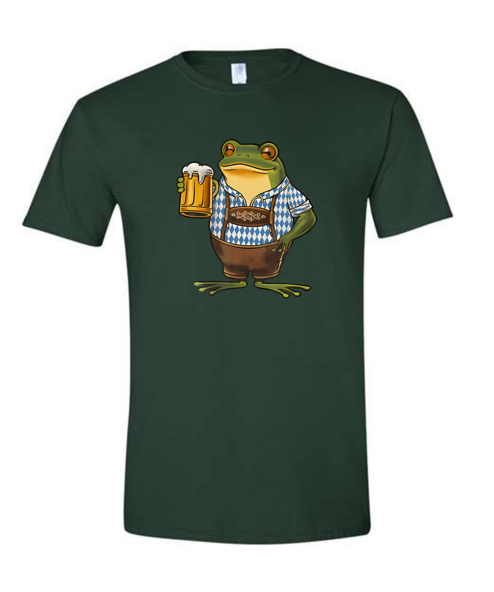 Oktoberfest Loveland Frogman TShirt on Forest Green