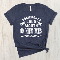 Loud Mouth Cheer Mom Short Sleeve Tee-Lemons and Limes Boutique
