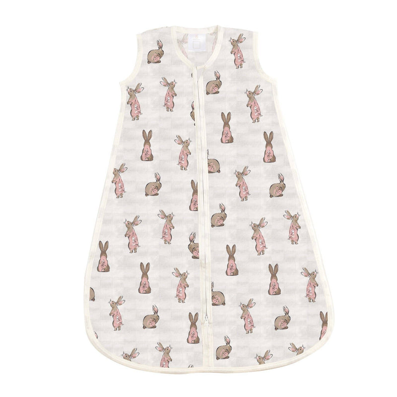 Powder Pink Bunnies Bamboo Sleep Sack--Lemons and Limes Boutique