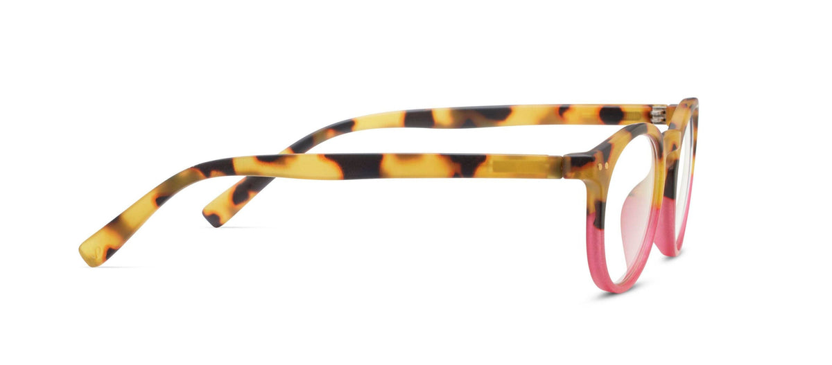 Rumor Blue Light Readers in Tokyo Tortoise/Pink by Peepers-Lemons and Limes Boutique