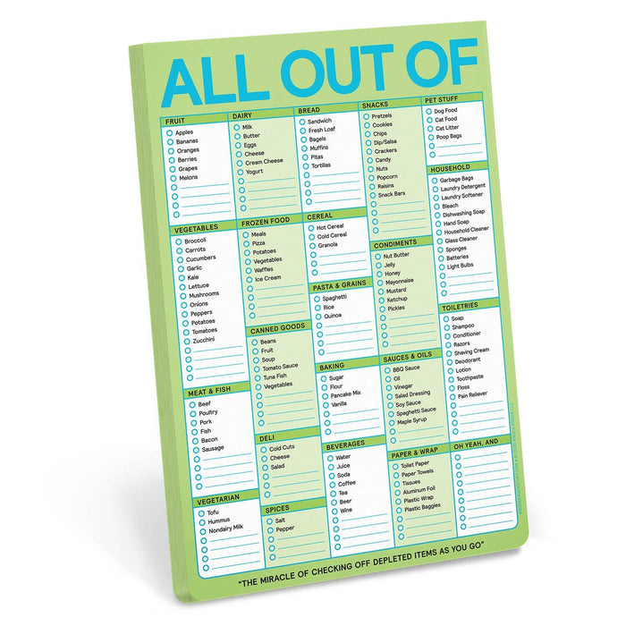 All Out Of Pad® for Groceries with Magnet in Green--Lemons and Limes Boutique