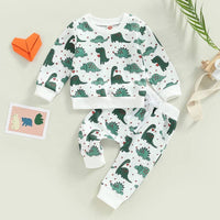 Dinosaur Hearts Infant/Toddler Loungewear Set--Lemons and Limes Boutique