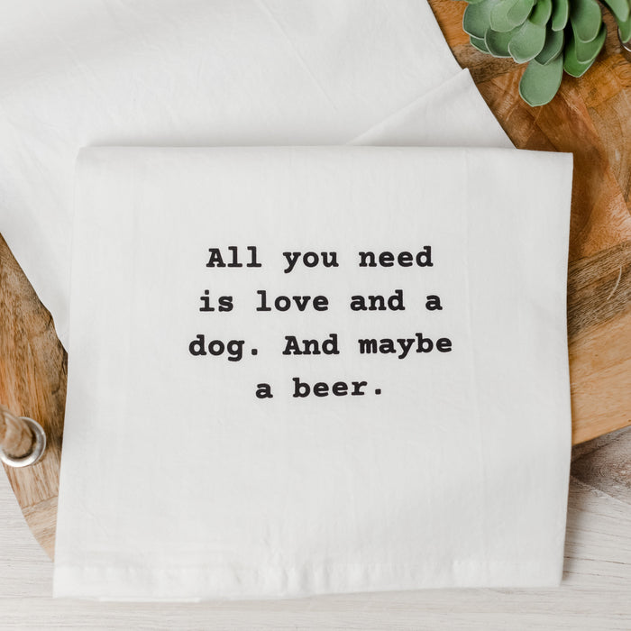 Tea Towel-Maybe a Beer--Lemons and Limes Boutique
