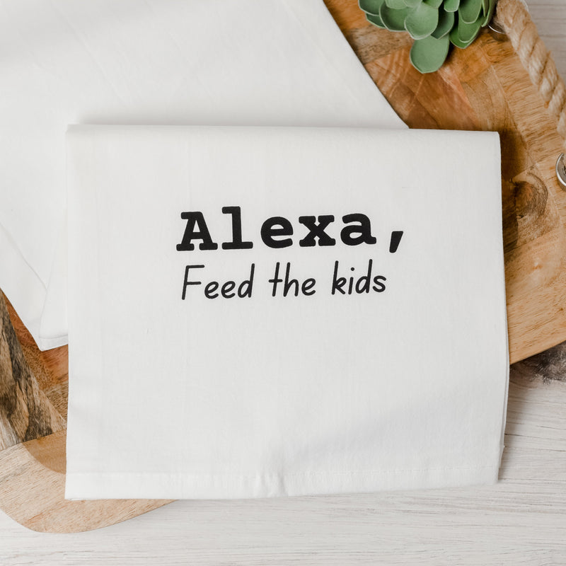 Tea Towel-Feed the Kids--Lemons and Limes Boutique