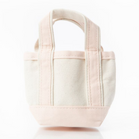 Mini Canvas Tote in Powder Pink