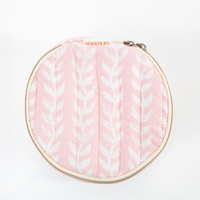 Block Print Circle Case in Powder Pink
