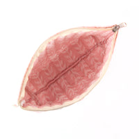 Quilted Zip Pouch in Powder Pink Vine