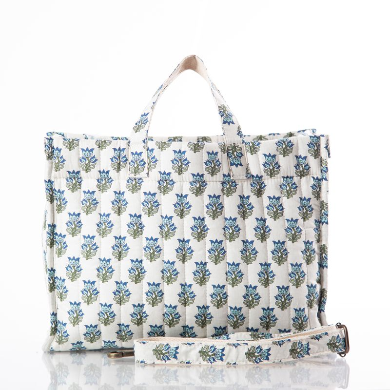 Ikat Quilted Tote-Lemons and Limes Boutique