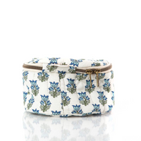Block Print Circle Case in Aqua
