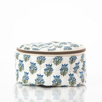 Block Print Circle Case in Aqua