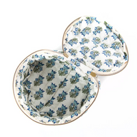 Block Print Circle Case in Aqua
