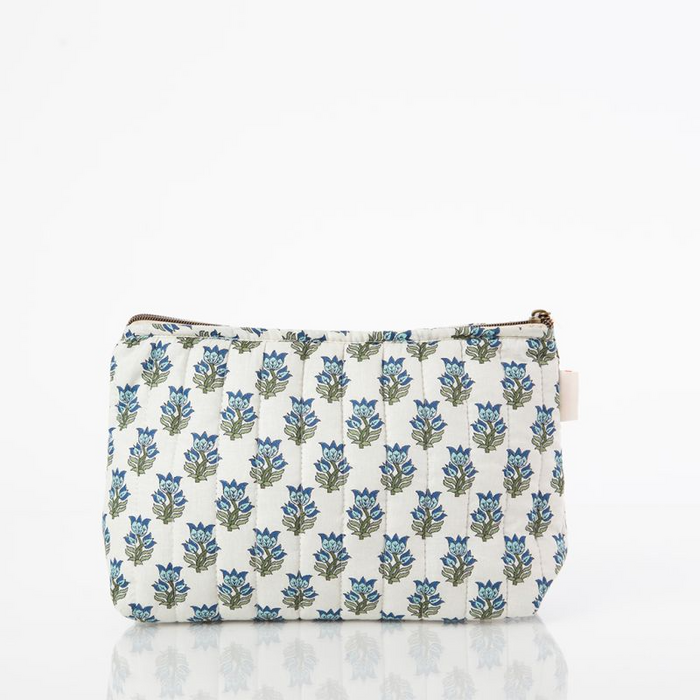 Ikat Quilted Zip Pouch-Lemons and Limes Boutique