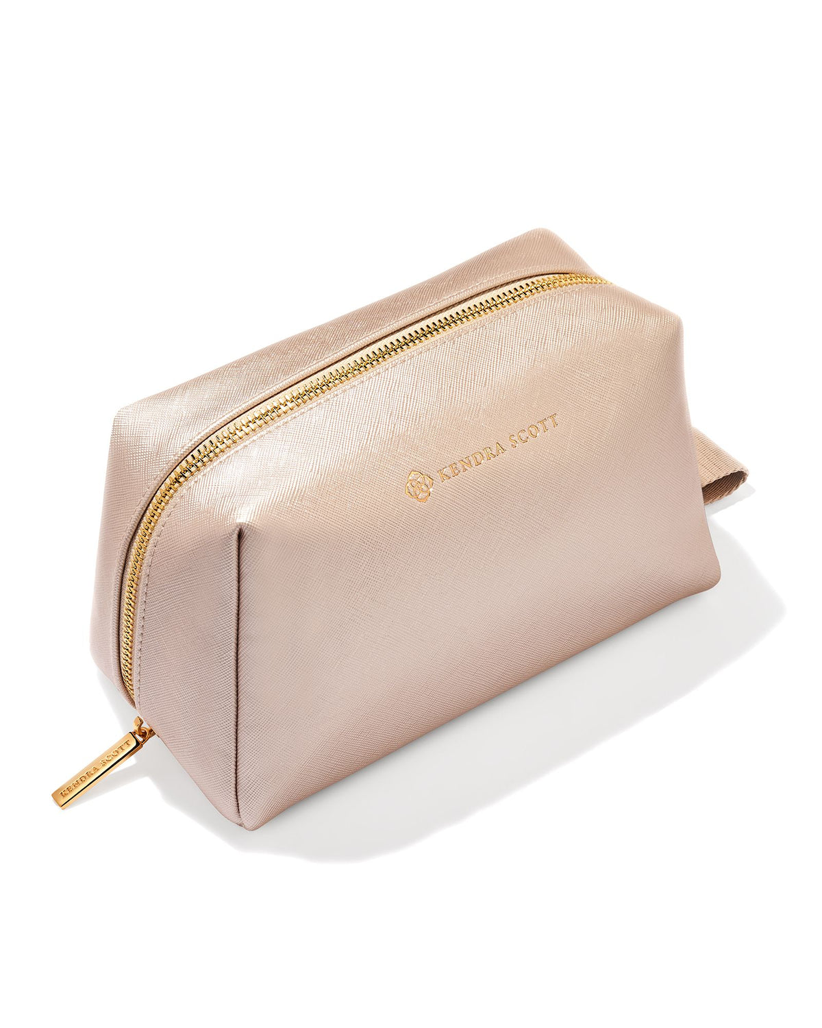 Large Cosmetic Zip Case in Champagne by Kendra Scott-Lemons and Limes Boutique