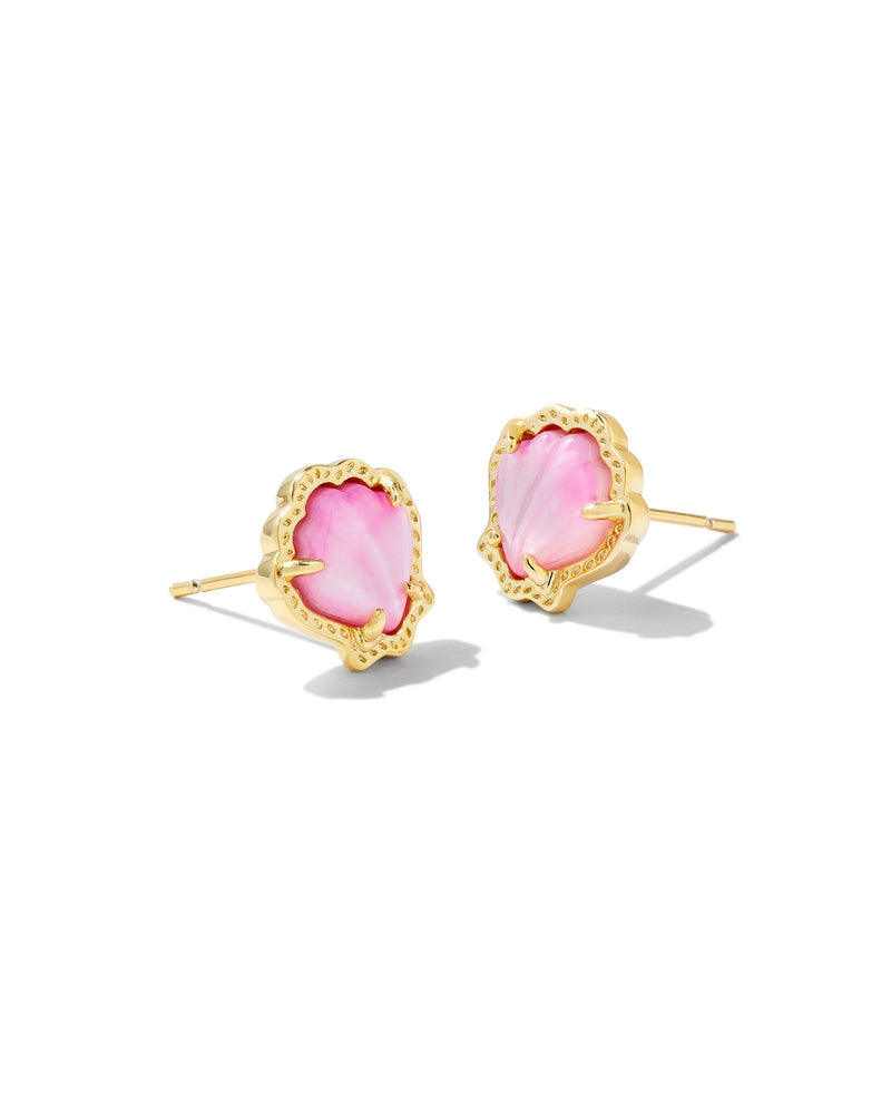 Brynne Shell Stud Earrings in Gold Blush Mother of Pearl by Kendra Scott-Lemons and Limes Boutique